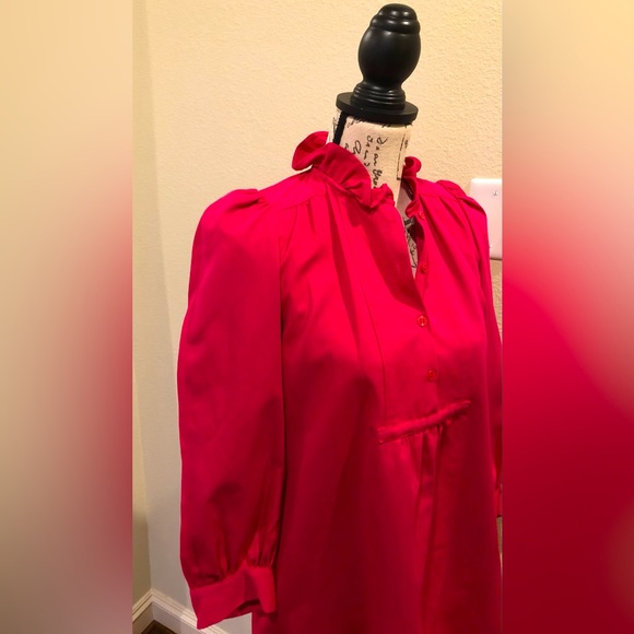 G.by Goop Ruffle Collared Shirt Dress-Size 2 - Picture 5 of 8